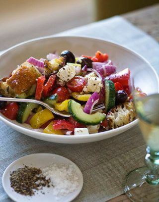 ensalada griega con tomates