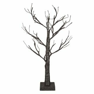 Árbol preiluminado, 60 cm, negro