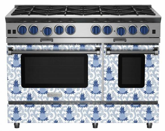 diseño de cocina de estrella azul personalización de la gama de platino de 48 "