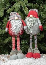 Set de 2 figuras navideñas de gnomo de pie