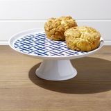 Indigo Basketweave Cake Stand