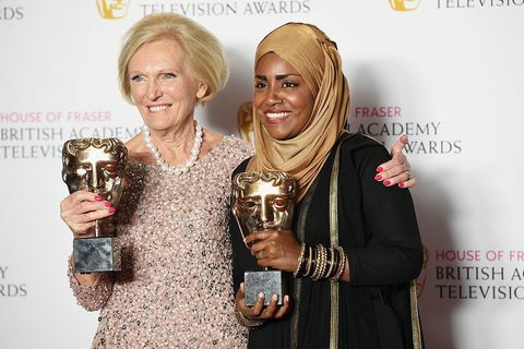 Mary Berry y Nadiya Hussain en los British Academy Television Awards, mayo de 2016