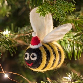 Adorno Navideño De Fieltro De Santa Abeja