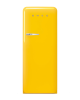 Smeg 9.22 pies cúbicos Refrigerador con congelador superior, amarillo