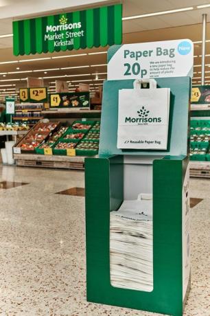 Bolsa de papel reutilizable: Morrisons está introduciendo bolsas de papel de estilo estadounidense en un intento por reducir el uso de plástico