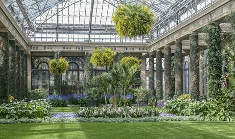 Dentro del conservatorio de Longwood Gardens, Kennett Square, PA, EE. UU.