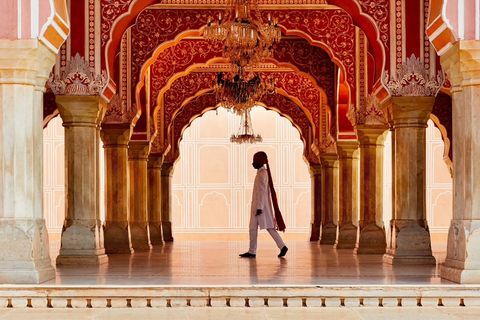 Reserve el palacio real de la ciudad de Jaipur, donde visitó la princesa Diana