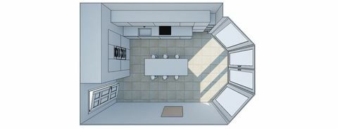 plan de cocina rosa