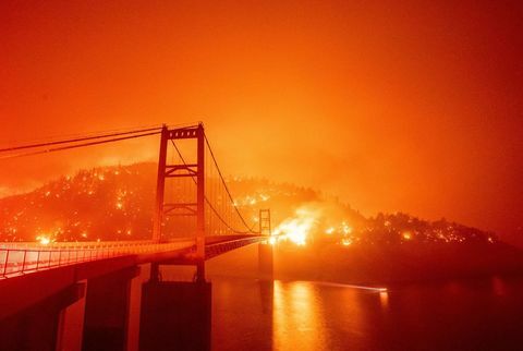 Fotografías de incendios en la costa oeste