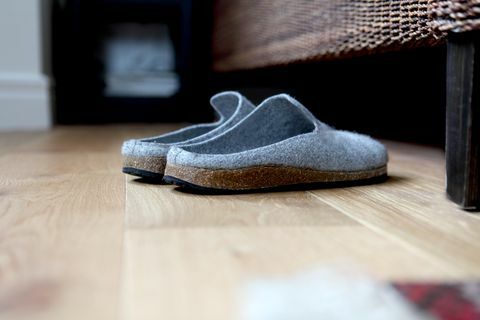 Zapatillas de fieltro gris 