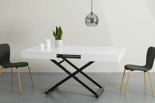 MADE Essentials Rhys Dining Into Coffee Table, blanco