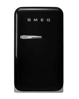 Smeg 1.5 pies cúbicos Refrigerador compacto, negro