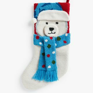 Calcetín navideño de oso polar de Boucle, multicolor