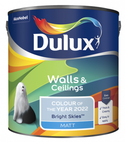 color dulux del año 2022 lata de pintura de cielos brillantes