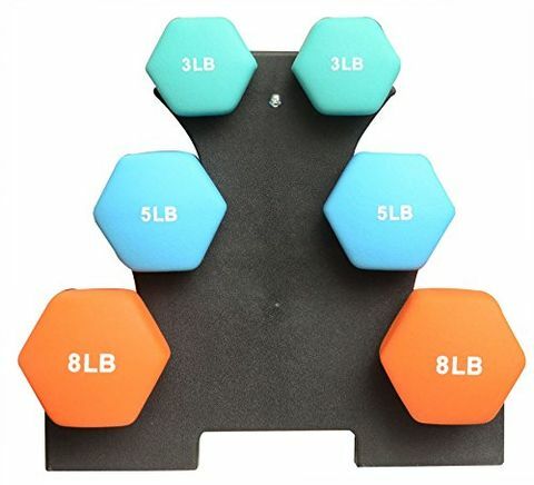 BalanceFrom GoFit All-Purpose Dumbbells [Juego de 32 libras con soporte]