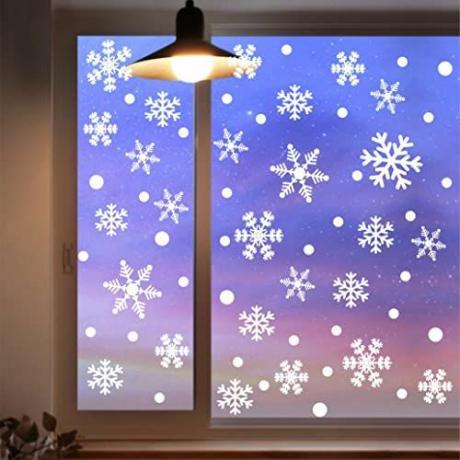 Pegatinas adhesivas para ventana de copos de nieve de Navidad 