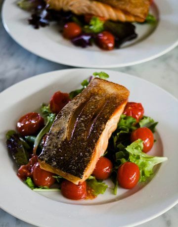 salmón en ensalada