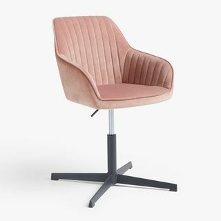 Silla de oficina de terciopelo Brooks, rosa