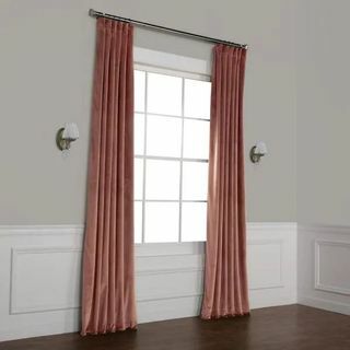 Cortinas de terciopelo rosa salvaje