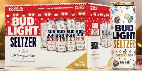 anheuser busch bud light seltzer suéter feo pack 2021