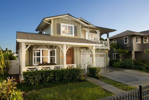 Exterior del frente de la casa Craftsman Style