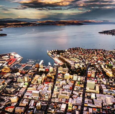 Vista aérea de Hobart