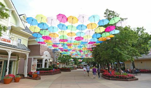 Ambiente de festival de flores y comida en dollywood en pigeon forge, tn, en 62120 © curtis hilbun dollywood