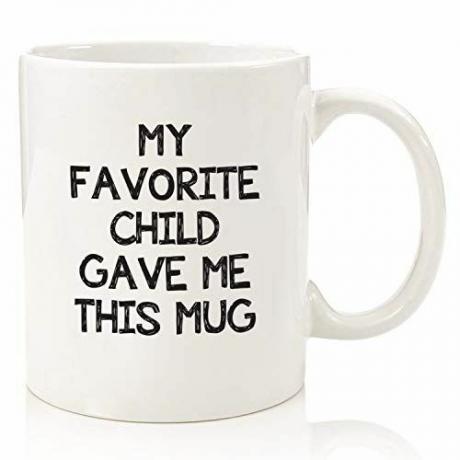 Taza de café divertida 'Mi hijo favorito'