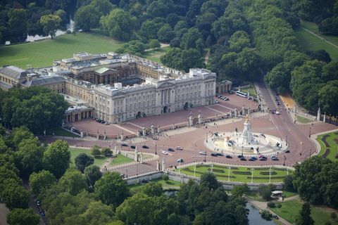 ariel vista del palacio de buckingham